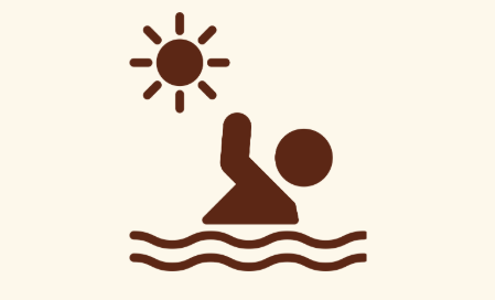 脱毛後　海　プール